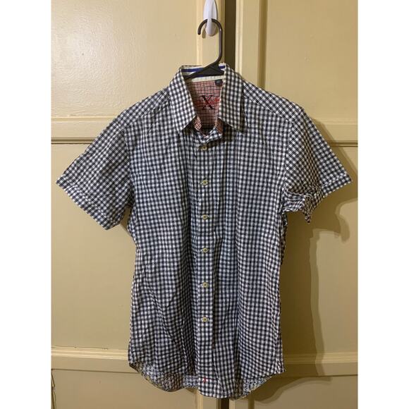 Robert Graham Plaid Paisley Button Down Shirt Short Sleeve Size Small - Picture 2 of 11